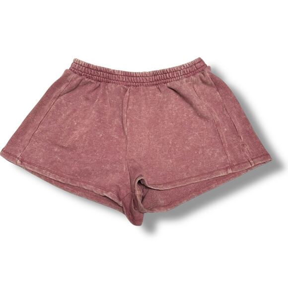 Aeropostale Maroon Mineral Wash Sweat Shorts Soft M - Picture 4 of 7